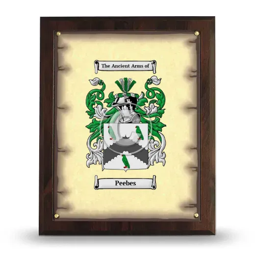 Peebes Coat of Arms Plaque
