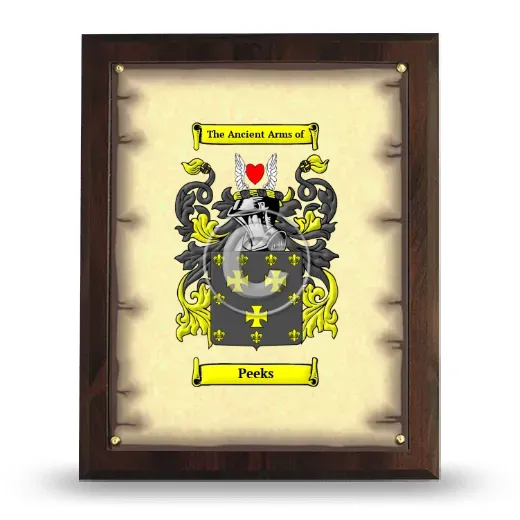 Peeks Coat of Arms Plaque