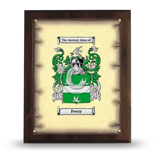 Peezy Coat of Arms Plaque