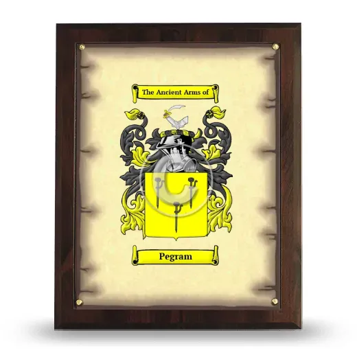 Pegram Coat of Arms Plaque