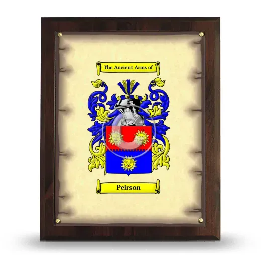 Peirson Coat of Arms Plaque