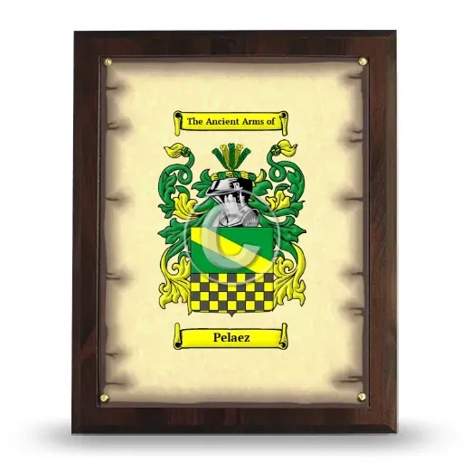 Pelaez Coat of Arms Plaque