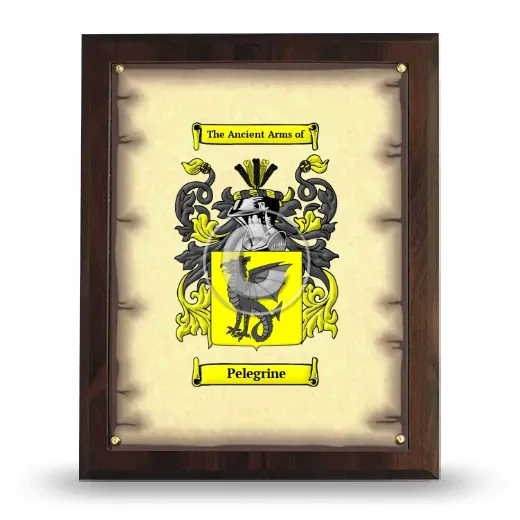 Pelegrine Coat of Arms Plaque