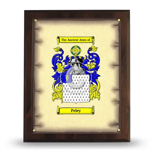 Peley Coat of Arms Plaque