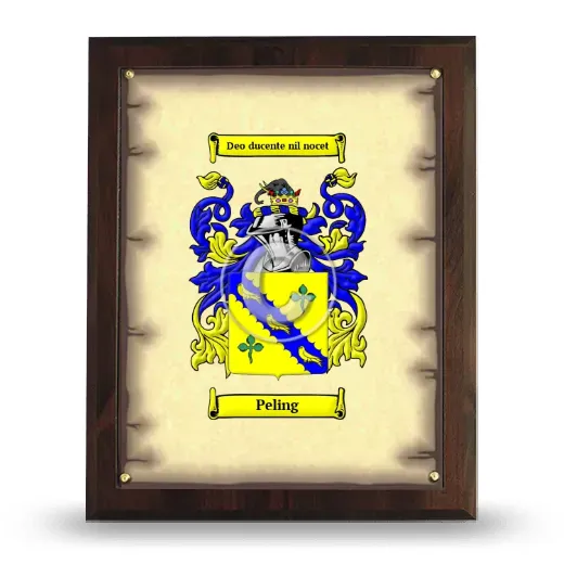 Peling Coat of Arms Plaque
