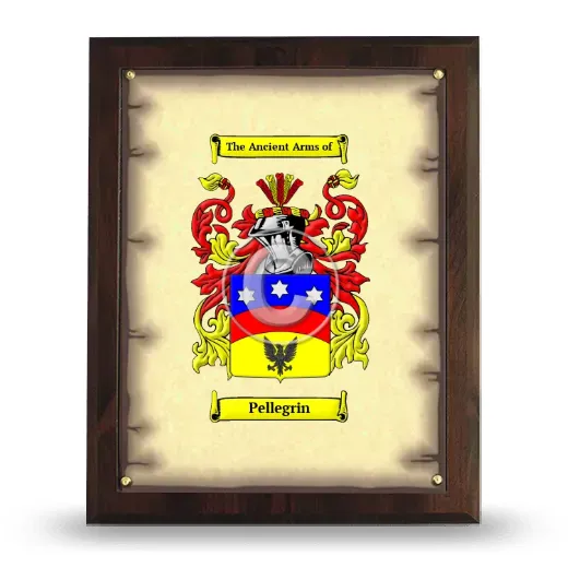 Pellegrin Coat of Arms Plaque