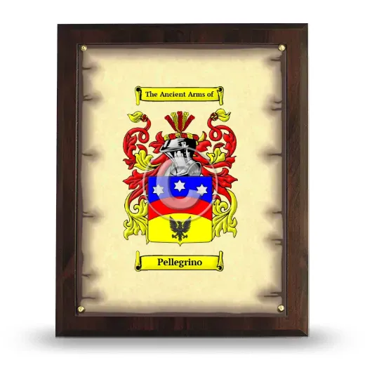 Pellegrino Coat of Arms Plaque