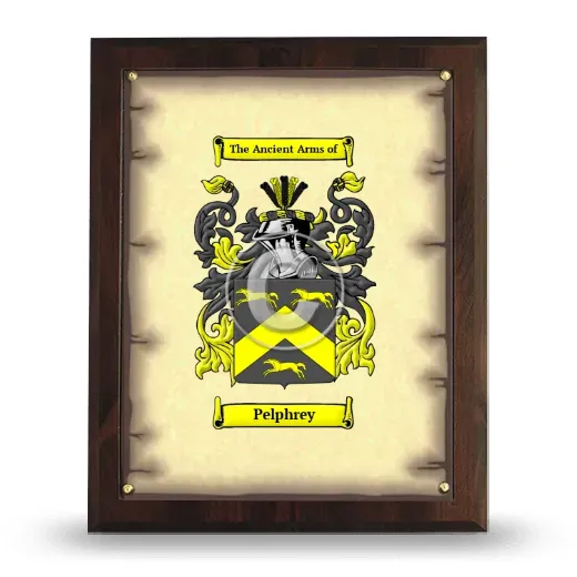 Pelphrey Coat of Arms Plaque