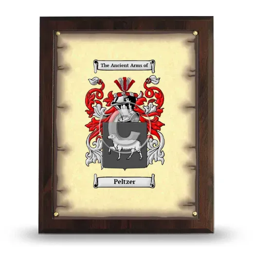 Peltzer Coat of Arms Plaque