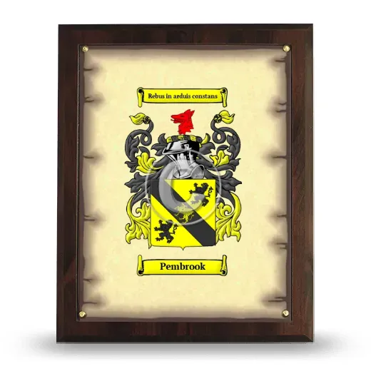 Pembrook Coat of Arms Plaque