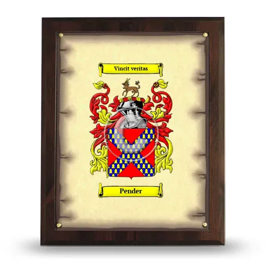 Pender Coat of Arms Plaque