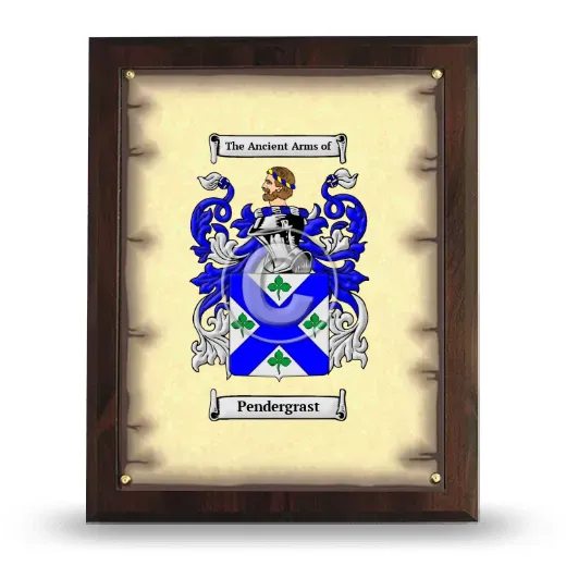 Pendergrast Coat of Arms Plaque