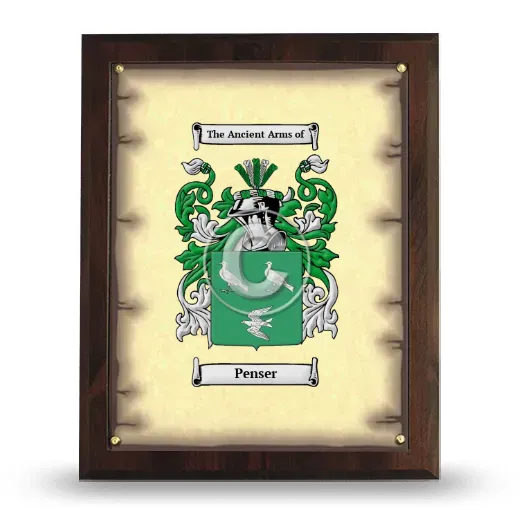 Penser Coat of Arms Plaque