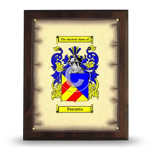 Percotto Coat of Arms Plaque