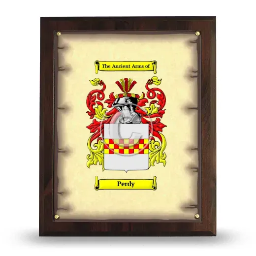 Perdy Coat of Arms Plaque