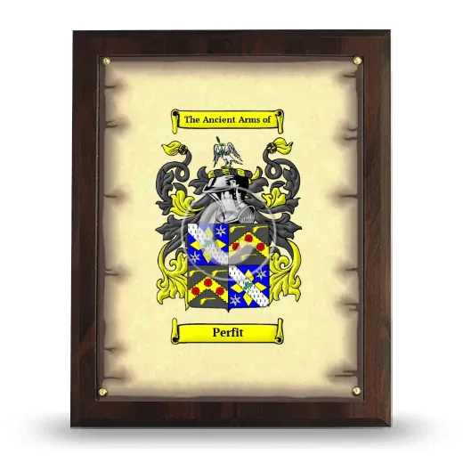Perfit Coat of Arms Plaque