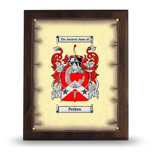 Perken Coat of Arms Plaque