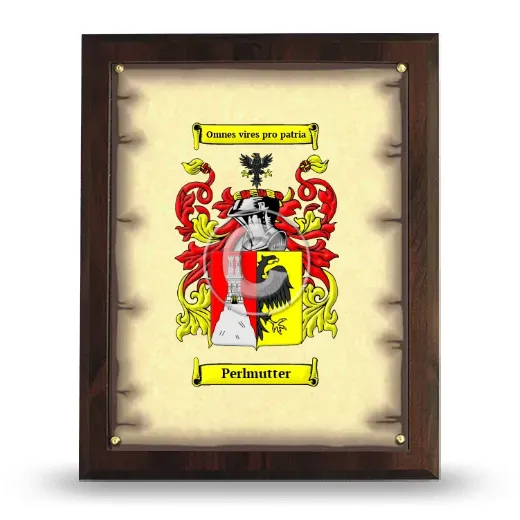 Perlmutter Coat of Arms Plaque