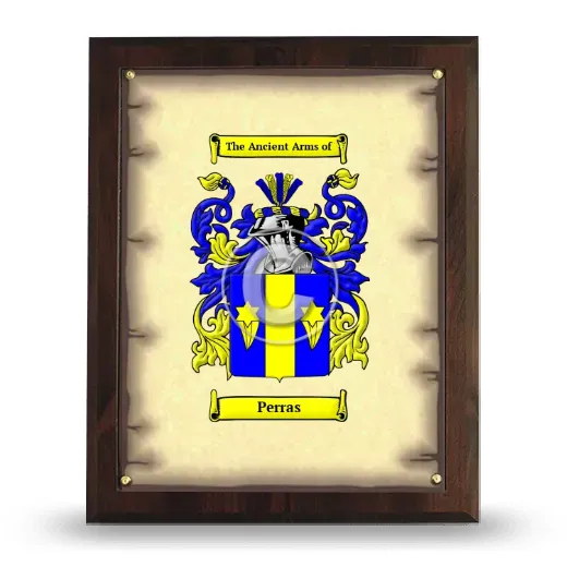 Perras Coat of Arms Plaque