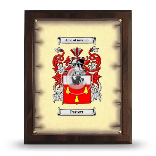 Perrett Coat of Arms Plaque
