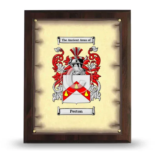 Perton Coat of Arms Plaque