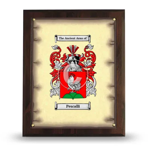 Pescalli Coat of Arms Plaque