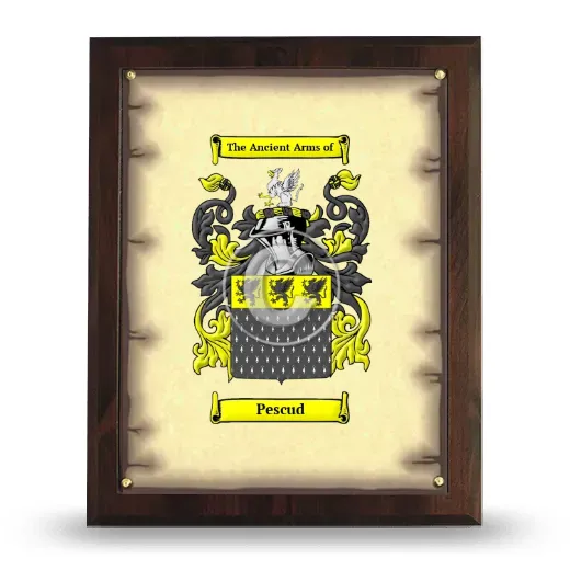Pescud Coat of Arms Plaque
