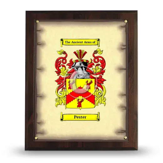 Pester Coat of Arms Plaque