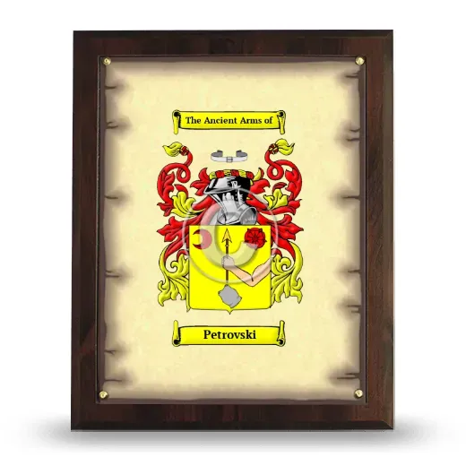 Petrovski Coat of Arms Plaque