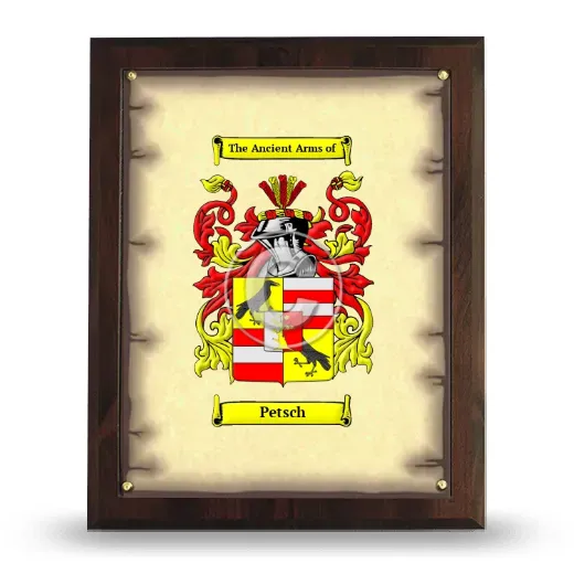 Petsch Coat of Arms Plaque