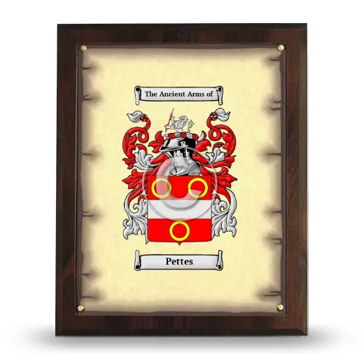 Pettes Coat of Arms Plaque