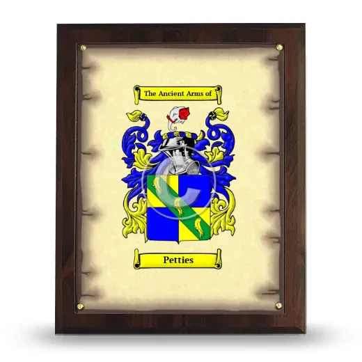 Petties Coat of Arms Plaque