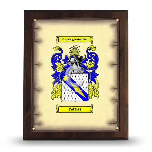 Petties Coat of Arms Plaque