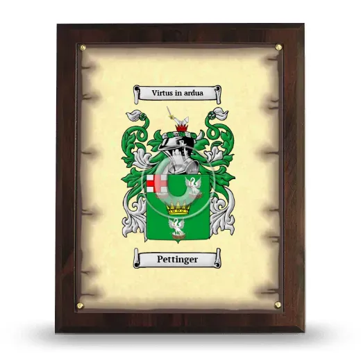 Pettinger Coat of Arms Plaque