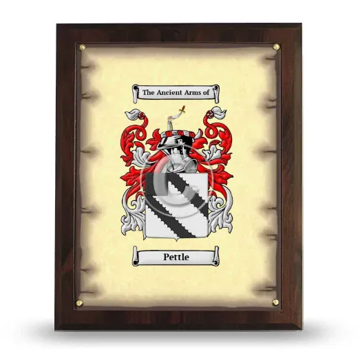 Pettle Coat of Arms Plaque