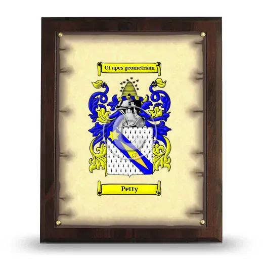 Petty Coat of Arms Plaque