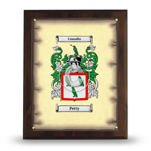 Petty Coat of Arms Plaque