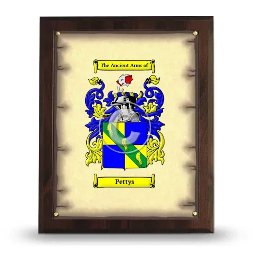 Pettys Coat of Arms Plaque