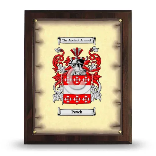 Peyck Coat of Arms Plaque
