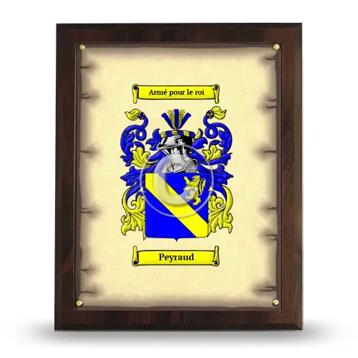 Peyraud Coat of Arms Plaque