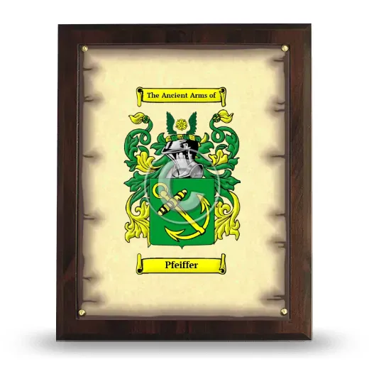 Pfeiffer Coat of Arms Plaque