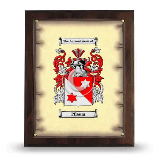 Pflaum Coat of Arms Plaque