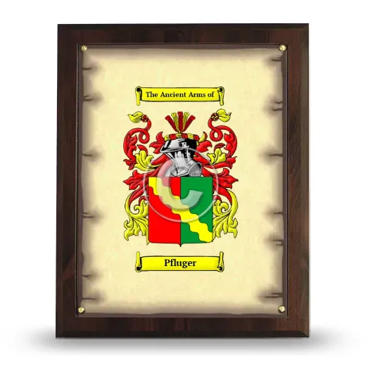 Pfluger Coat of Arms Plaque
