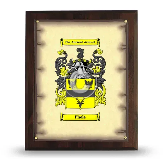 Phele Coat of Arms Plaque