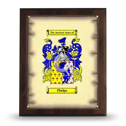 Phelps Coat of Arms Plaque