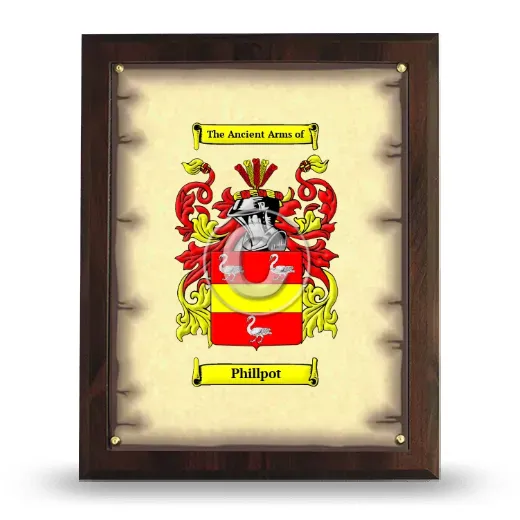 Phillpot Coat of Arms Plaque