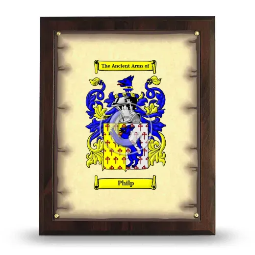 Philp Coat of Arms Plaque