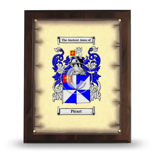 Picart Coat of Arms Plaque