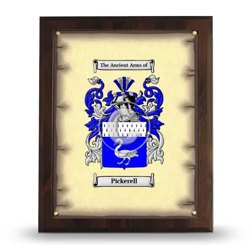 Pickerell Coat of Arms Plaque