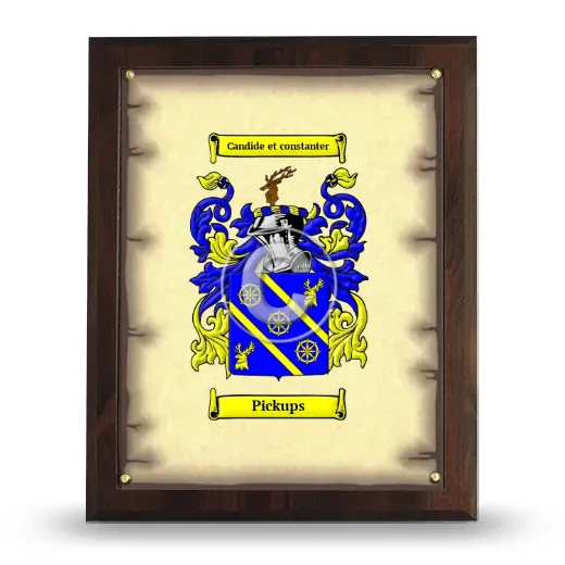 Pickups Coat of Arms Plaque